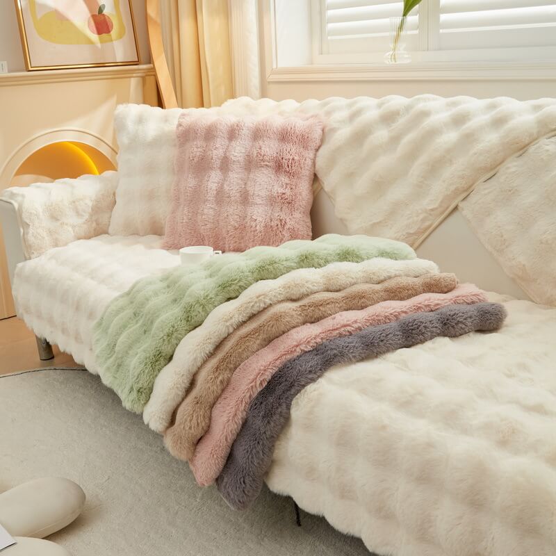 Extra 1 Winter Non-Slip Plush Couch Cover