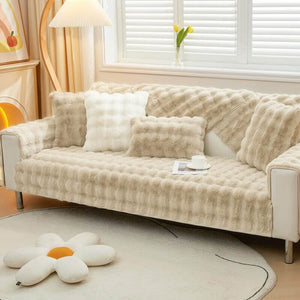 Extra 1 Winter Non-Slip Plush Couch Cover