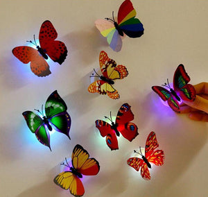 LED 3D Butterfly Wall Lights (10 Pieces)